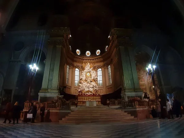 Nápoles Campania Itália Janeiro 2020 Interior Catedral Santa Maria Assunta — Fotografia de Stock