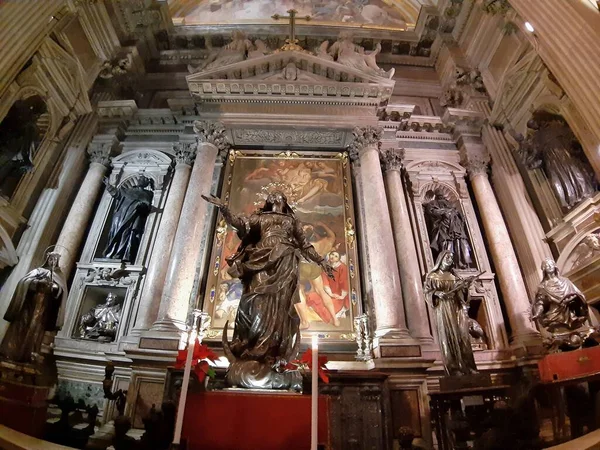 Neapol Kampánie Itálie Ledna 2020 Barokní Kaple Katedrály Kterou Neapolitané — Stock fotografie