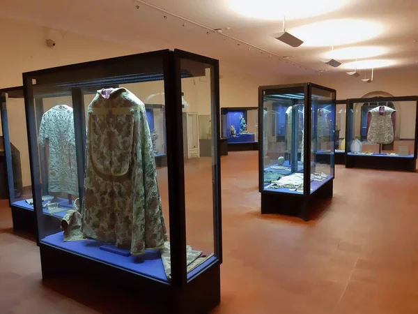 Неаполь Кампания Италия Января 2020 Года Музейный Столб Внутри Монастыря — стоковое фото