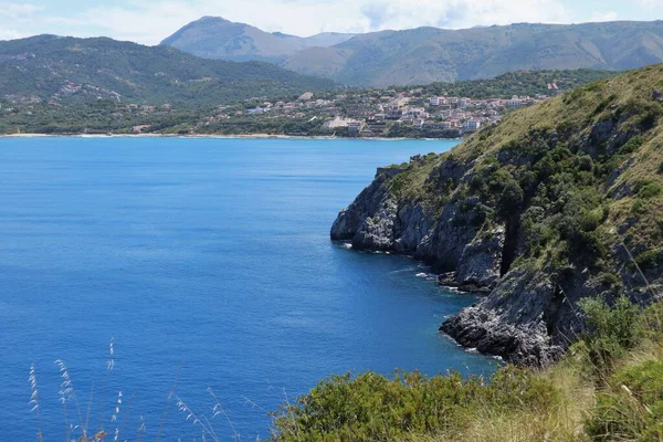 Palinuro Campania Italia Junio 2020 Panorama Costero Desde Cima Punta — Foto de Stock