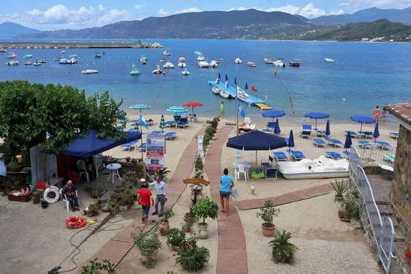 Palinuro Campania Italia Junio 2020 Playas Equipadas Playa Del Puerto —  Fotos de Stock