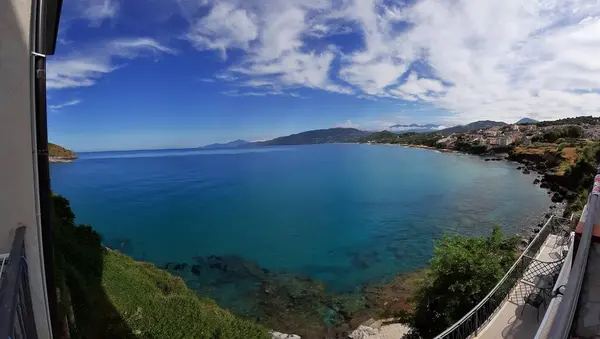 Palinuro Campania Italia Junio 2020 Foto Panorámica Desde Terraza Del — Foto de Stock