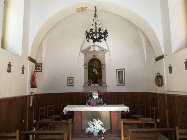 Roccaraso, L 'Aquila, Abruzzo, İtalya - 15 Mart 2019: San Bernardino da Siena Kilisesi