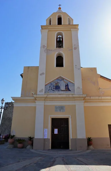 Acciaroli Campanië Italië Juni 2020 Kerk Van Santissima Annunziata Gesticht — Stockfoto