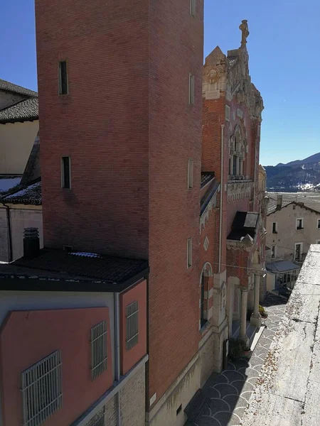 Rivisondoli Aquila Abruzzo Italië Maart 2019 Kerk Van San Nicola — Stockfoto