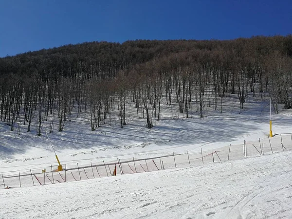 Roccaraso Laquila Abruzzo Italy March 2019 Aremogna Macchione 리조트에서 어린이들을 — 스톡 사진