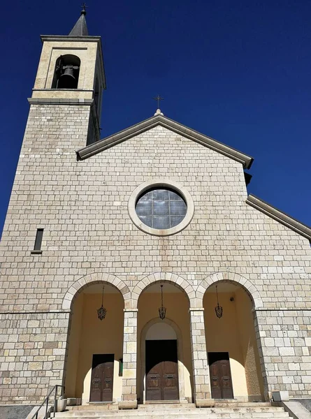 Roccaraso Aquila Abruzzo Olaszország 2019 Március Santa Maria Assunta Templom — Stock Fotó