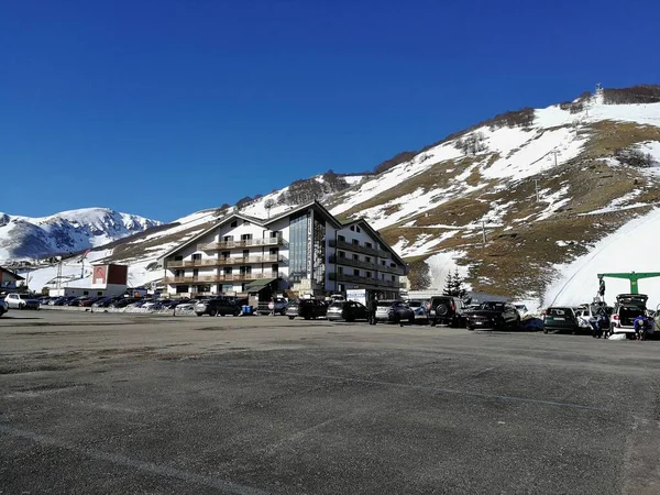 Roccaraso Aquila Abruzzo Italy March 2019 Pizzalto Ski Resort Aremogna — стоковое фото