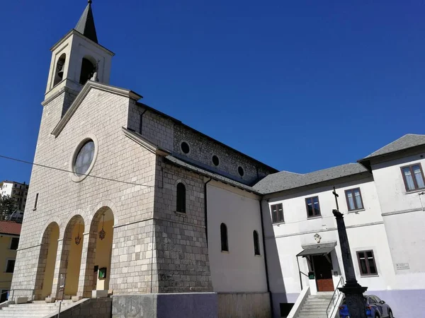 Roccaraso Aquila Abruzzo Italia Marzo 2019 Iglesia Santa Maria Assunta —  Fotos de Stock