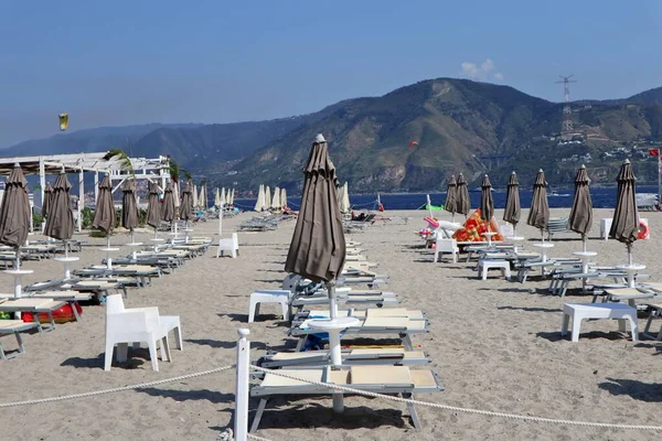 Messina Sicily Italy August 2020 Lido Punta Faro Beach Resort — Stock Photo, Image