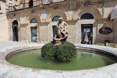 Noto, Sicilya, İtalya - 26 Ağustos 2020: Kusursuz Gebelik Pınarı