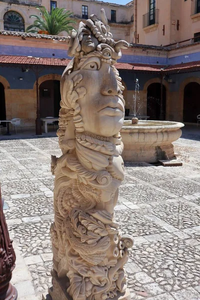 Noto Sicilia Italia Agosto 2020 Piazza Loggia Del Mercato — Foto de Stock