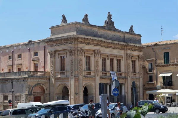 Noto Sicilië Italië Augustus 2020 Tina Lorenzo Theater Piazza Xvi — Stockfoto