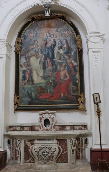 Noto Sicile Italie Août 2020 Intérieur Église Montevergine — Photo