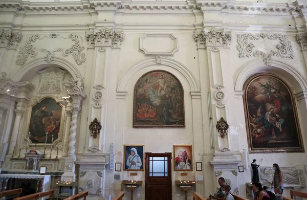 Noto Sicilia Agosto 2020 Interno Della Chiesa San Francesco — Foto Stock