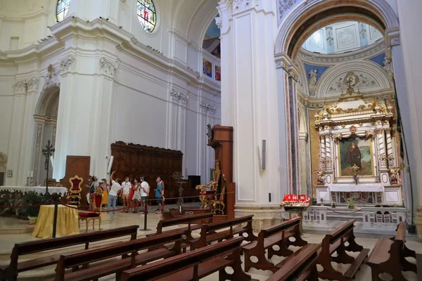 Noto Sicília Itália Agosto 2020 Interior Catedral San Nicol — Fotografia de Stock
