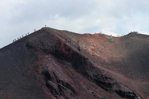 Catane Sicile Italie Août 2020 Vue Ensemble Bord Des Cratères — Photo