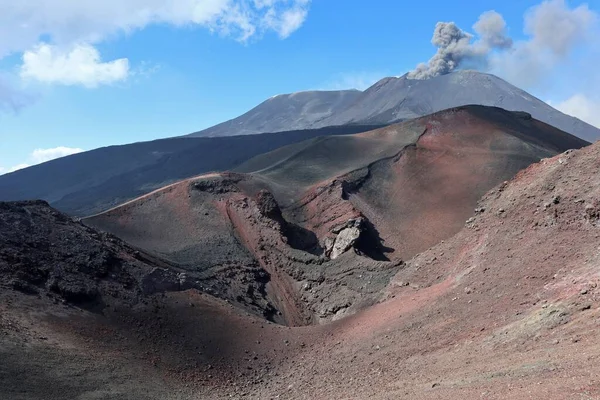 Catane Sicile Italie Août 2020 Vue Ensemble Bord Des Cratères — Photo