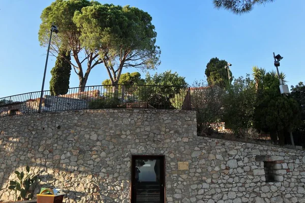 Castelmola Sicilië Italië Augustus 2020 Ruïnes Van Het Normandische Kasteel — Stockfoto