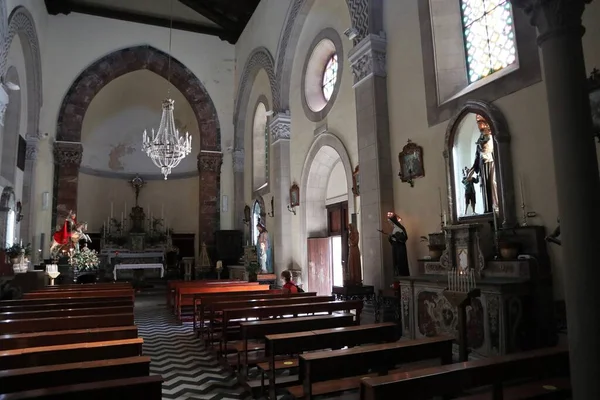 Castelmola Sicilia Italia Agosto 2020 Interior Catedral San Nicola Bari — Foto de Stock