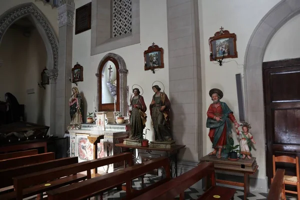 Castelmola Sicília Itália Agosto 2020 Interior Catedral San Nicola Bari — Fotografia de Stock