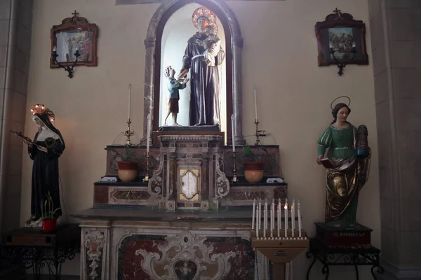 Castelmola Sicile Italie Août 2020 Intérieur Cathédrale San Nicola Bari — Photo