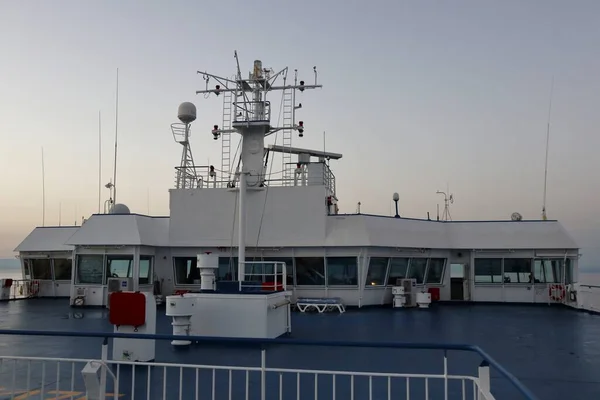 Messina Sicily Italy Серпня 2020 Ferry Control Deck Світанку — стокове фото