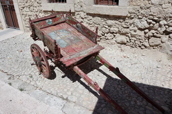 Siracusa Sicilia Italia Agosto 2020 Carro Siciliano Parque Arqueológico Neapolis —  Fotos de Stock