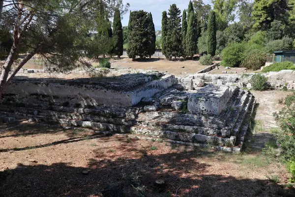 Syracuse Sicilya Talya Ağustos 2020 Neapolis Arkeoloji Parkındaki Hieron — Stok fotoğraf