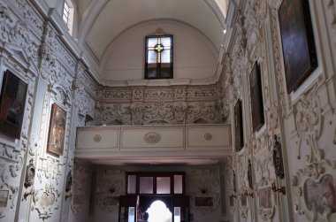 Taormina, Sicilya, İtalya - 28 Ağustos 2020: San Giuseppe Kilisesi İçişleri