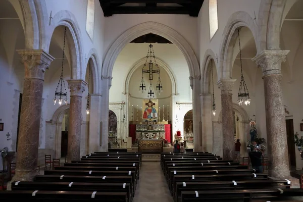 Taormina Sicilia Italia Agosto 2020 Interior Catedral Basílica San Nicolo —  Fotos de Stock