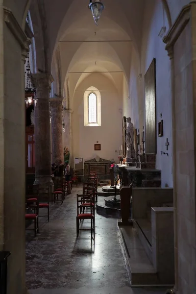 Taormina Sicilia Italia Agosto 2020 Interior Catedral Basílica San Nicolo — Foto de Stock