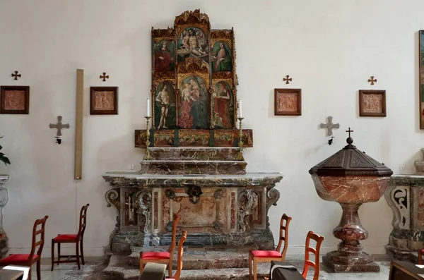 Taormina Sicilia Italia Agosto 2020 Interior Catedral Basílica San Nicolo —  Fotos de Stock