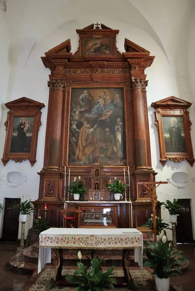 Taormina Sicily Italy August 2020 Interior Church San Antonio Padova — 图库照片