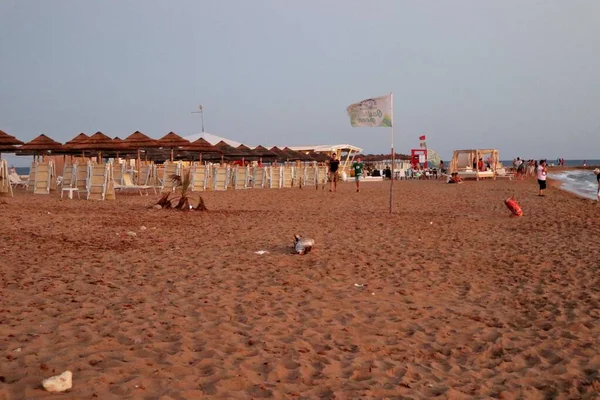 Portopalo Capo Passero Sicilia Italia Agosto 2020 Playa Punta Delle —  Fotos de Stock