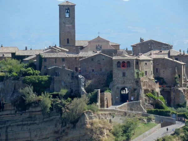 Civita Bagnoregio ラツィオ イタリア 9月2019 ベルヴェデーレからの村のパノラマビュー — ストック写真