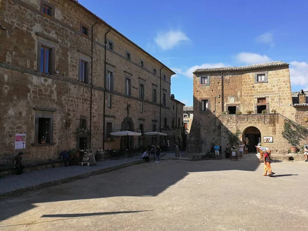 Civita Bagnoregio Lazio Olaszország 2019 Szeptember Falu Sikátorai — Stock Fotó