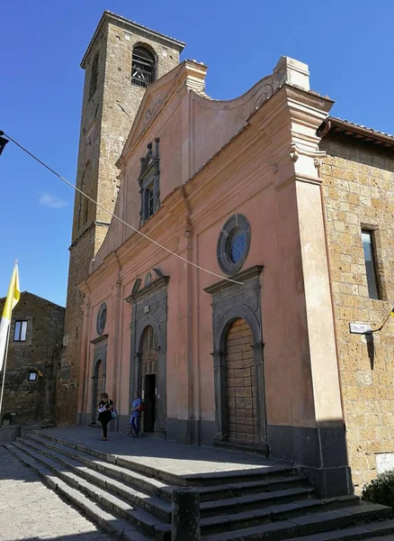 Civita Bagnoregio Lazio Italy Вересня 2019 Cathedral San Donato — стокове фото