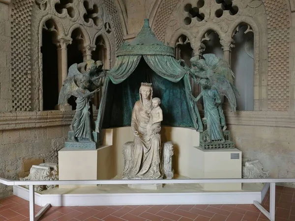 Orvieto Umbrien Italien September 2019 Skulpturgrupp Duomo Fasaden Efter Restaurering — Stockfoto