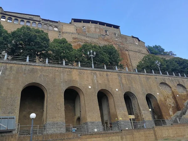 Orvieto Umbria Italia Settembre 2019 Vista Panoramica Dal Parcheggio Meccanizzato — Foto Stock