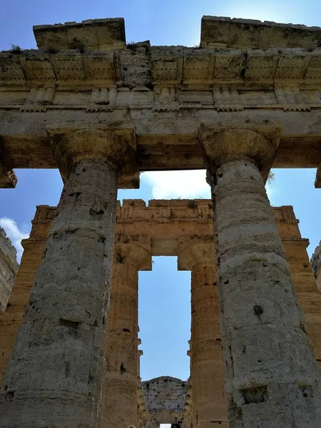 Paestum Salerno Campania Italy July 2018 Temple Neptune Archaeological Park — 图库照片