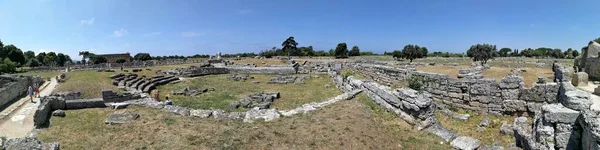 Paestum Salerno Campania Talya Temmuz 2018 Paestum Arkeoloji Parkındaki Comitium — Stok fotoğraf