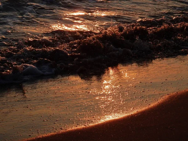 Capaccio Salerno Kampania Włochy Czerwca 2018 Panoramiczny Widok Plażę Zachodzie — Zdjęcie stockowe