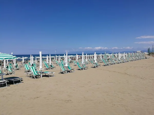 Capaccio Salerno Campania Italia Junio 2018 Playa Cascada Del Lido —  Fotos de Stock
