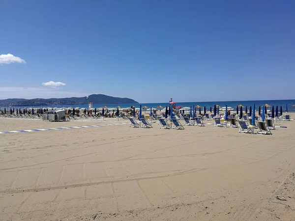 Capaccio Salerno Campania Talya Haziran 2018 Lido Lenora Plajı — Stok fotoğraf