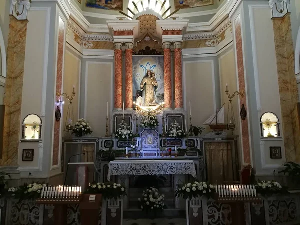 Agropoli Salerno Campania Itália Junho 2018 Interior Igreja Século Xvii — Fotografia de Stock