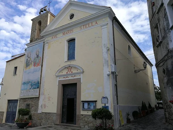 2018年6月29日 意大利坎帕尼亚萨莱诺 阿克罗波利 位于城市历史中心的17世纪君士坦丁堡夫人教堂 — 图库照片