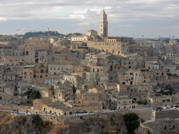 Matera Basilicata Italia Noviembre 2019 Panorama Del Belvedere Murgia Timone —  Fotos de Stock