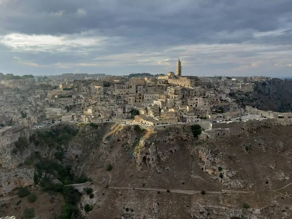 Matera Basilicata Italia Noviembre 2019 Panorama Del Belvedere Murgia Timone —  Fotos de Stock