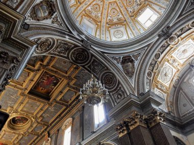 Airola, Campania, İtalya - 20 Haziran 2019: 18. yüzyıl Santissima Annunziata Kilisesi